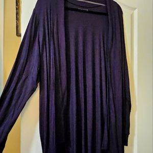 Navy blue super soft cardigan from Lane Bryant.